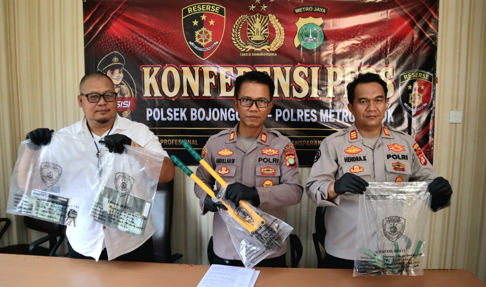 Polsek Bojonggede Ungkap Kasus Dugaan Pencurian dengan Pemberatan Kendaraan Roda Empat, Tujuh Pelaku Diamankan